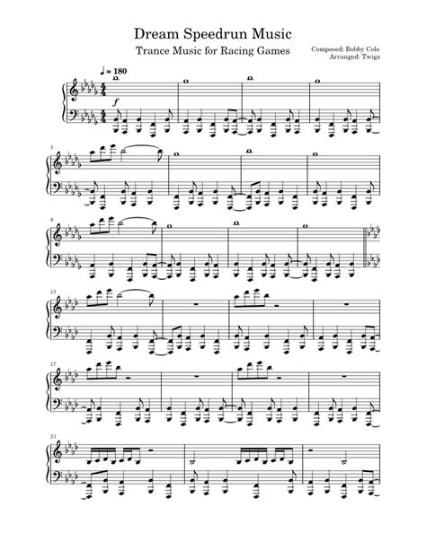 Dream Speedrun Music Sheet music for Piano (Solo) Easy | Musescore.com