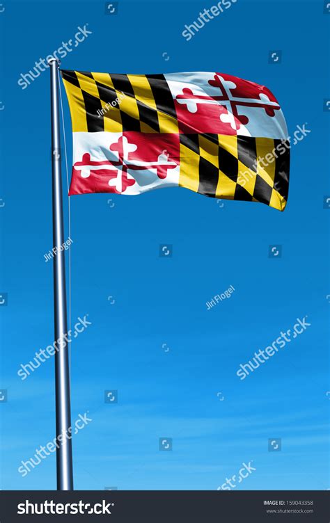 Maryland Usa Flag Waving On Wind Stock Illustration 159043358 | Shutterstock