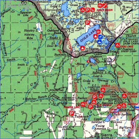 PLUMAS NATIONAL FOREST MAP CALIFORNIA - ToursMaps.com