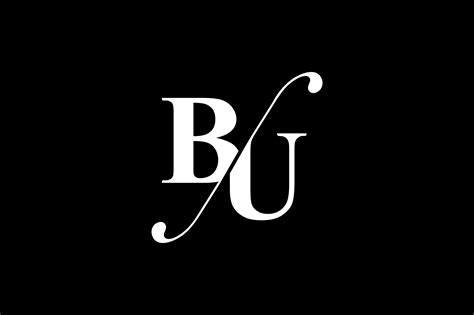 BU Monogram Logo Design By Vectorseller | TheHungryJPEG.com