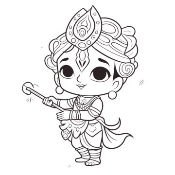 Krishna Drawing PNG Transparent Images Free Download | Vector Files ...