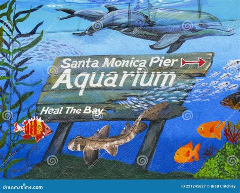 Santa Monica Pier Aquarium editorial photography. Image of adverting ...