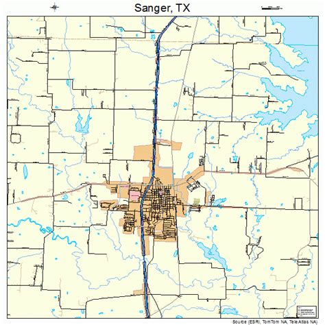 Map Of Sanger Texas - State Map