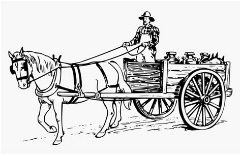 Horse Drawn Cart Clipart, HD Png Download , Transparent Png Image - PNGitem