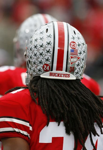 Football Helmet Style: Ohio state buckeyes football helmet stickers