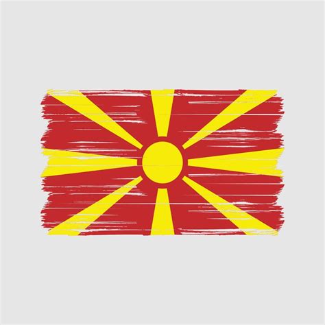 North Macedonia Flag Brush. National Flag 11510069 Vector Art at Vecteezy