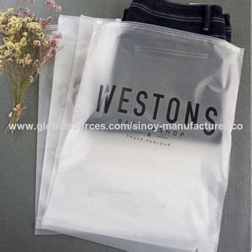 Buy Wholesale China Custom Logo Frosted Sealing Zip Lock Bag Clothing ...