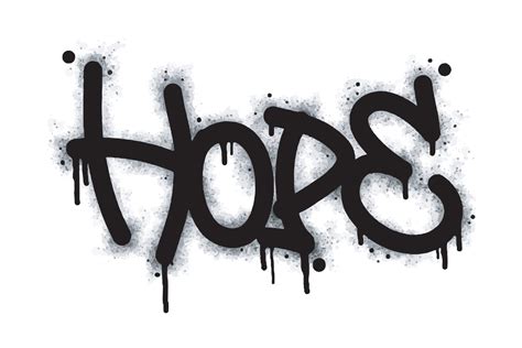 graffiti hope word and symbol sprayed in black 21736706 Vector Art at Vecteezy