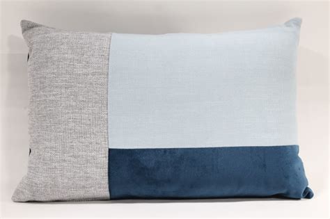 pillow modern modern poly velvet geometric w grey blocks *see photos for front back views ...