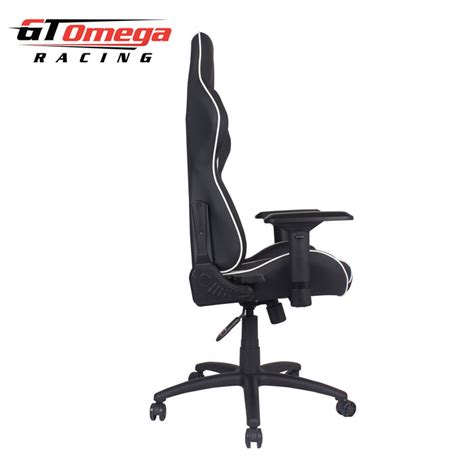 Gt Omega GT Omega PRO Racing Office Chair Black Next White Leather (120KG / 18.89 Stone Maximum ...