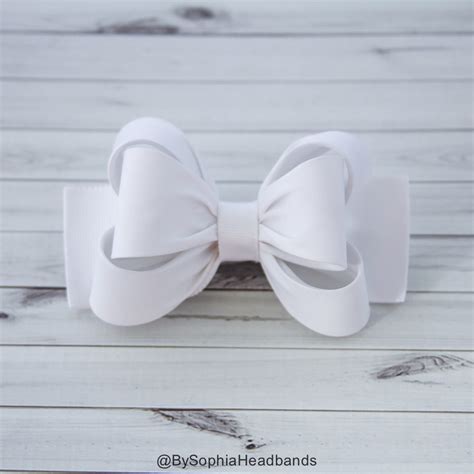 White Hair Clip White Bow Hair Clip Bow Hair Clip Toddler | Etsy