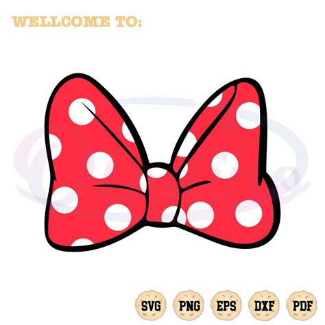 Minnie Mouse Polka Dot Bow Best Design SVG Digital Files