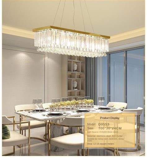 Luxury Crystal Chandelier Adjustable Ceiling Lamp Titanium Gold Modern ...