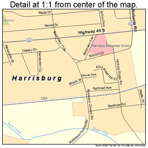 Harrisburg North Carolina Street Map 3729800