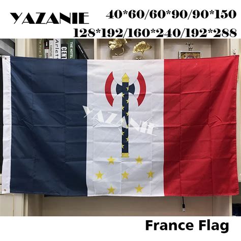 Yazanie Any Size Ww2 Vichy France Flag Philippe Petain Chief Of State Of Vichy France Polyester ...