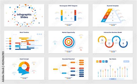 Vector Set of 9 Infographic Templates Stock Vector | Adobe Stock