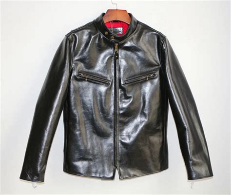 super quality genuine horse leather jacket slim vintage genuine horsehide leather rider jacket ...