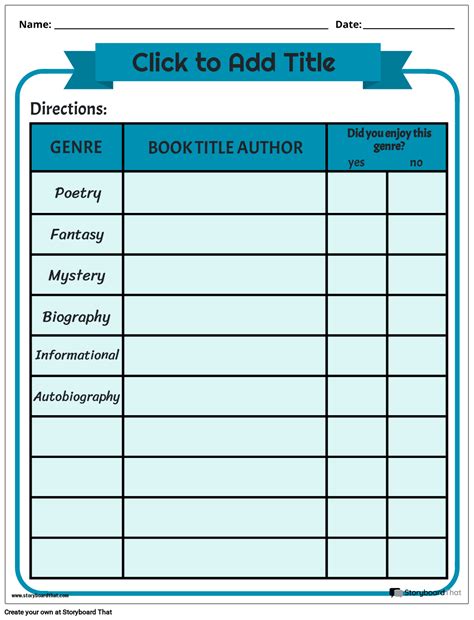 Free Genre Worksheets: Literature Types and Reading - Worksheets Library