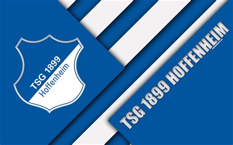 Download wallpapers TSG 1899 Hoffenheim, 4k, material design, emblem, german football club, logo ...