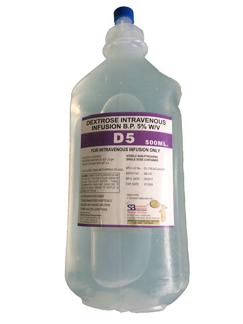 Liquid Allopathic Dextrose Intravenous Infusion BP 5%, Packaging Size ...