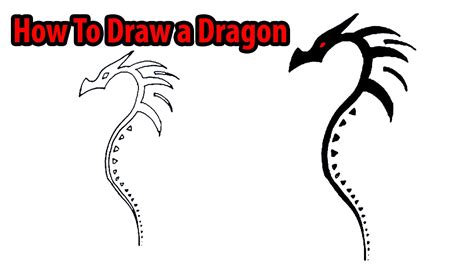 How to Draw a Dragon - Easy Step by Step Drawing for kids