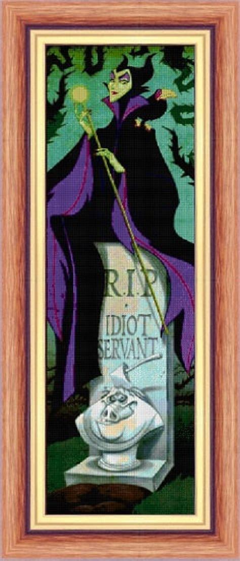 Haunted Mansion Maleficent cross stitch pattern cross