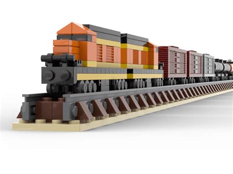 BNSF miniature freight train. : r/lego