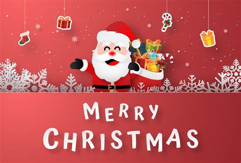 Merry Christmas Card 673600 Vector Art at Vecteezy