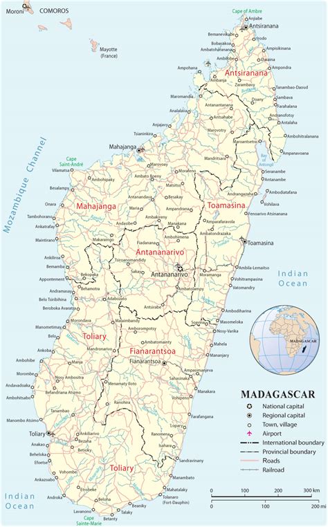 Map of Madagascar, Island - Travel Africa