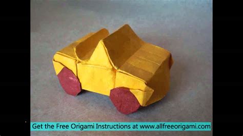 3d origami car tutorial - YouTube