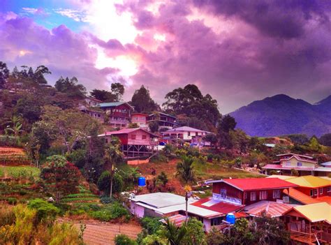 Everything About Wood: View of a farming village at Kundasang