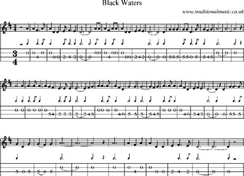 Mandolin Tab and Sheet Music for song:Black Waters