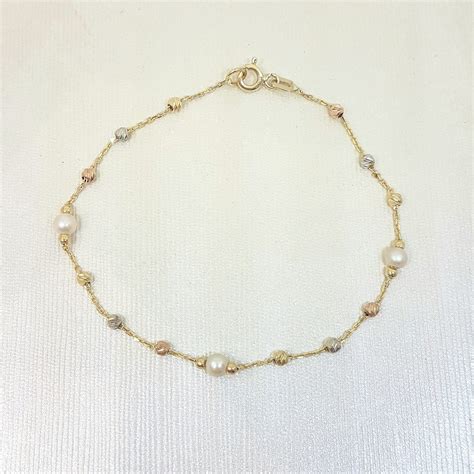 Real Gold Bead Bracelet | donyaye-trade.com