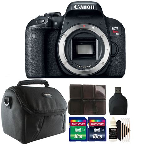 Canon EOS Rebel T7i 24.2MP DSLR Camera + 24GB Top Accessory Kit 753646544963 | eBay