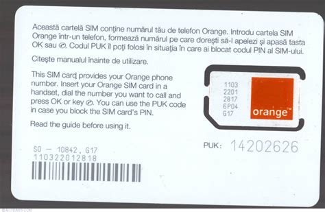 Orange 2012 - Free Sim, Orange - SIM Card - Romania - Token - 10274