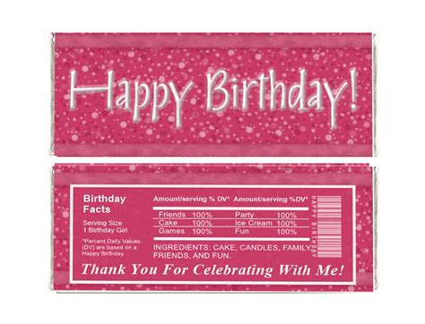 Free Birthday Candy Bar Wrapper Templates - Wrapcandy