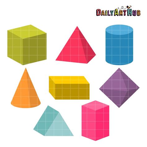 3D Shapes Clip Art Set | Daily Art Hub - Free Clip Art Everyday