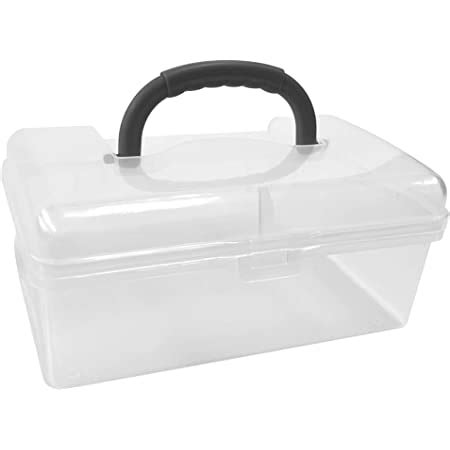 Amazon.com: Logix 12535 Stackable Craft Storage Box with Handle, Locking Art Supply , Plastic ...