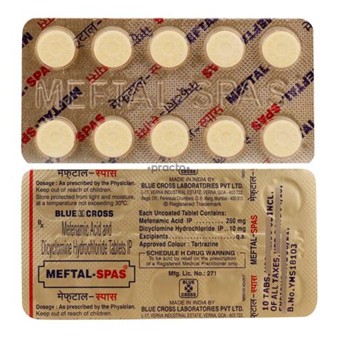 Meftal Spas Tablet - Uses, Dosage, Side Effects, Price, Composition | Practo