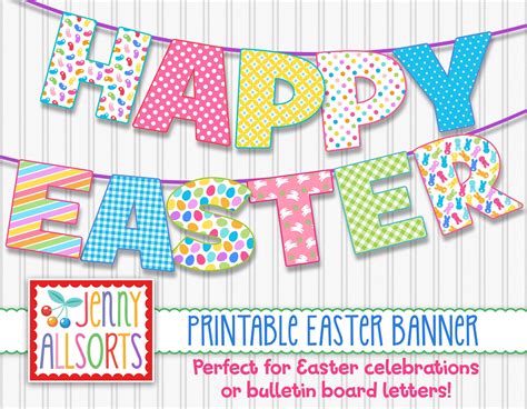 Happy Easter Printable Banner Digital Easter Sign Cute - Etsy Ireland