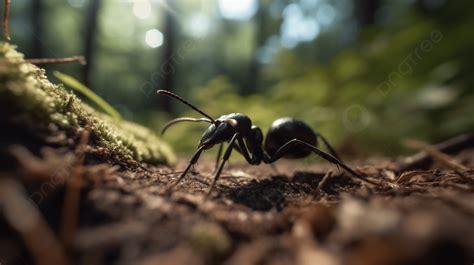 Ant Walking Through The Forest Sun Illuminating It Background, Big Ant In The Park, Hd ...