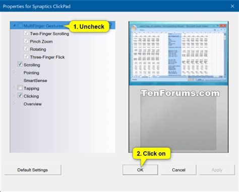 How to Enable or Disable Touchpad MultiFinger Gestures in Windows 10 | Tutorials