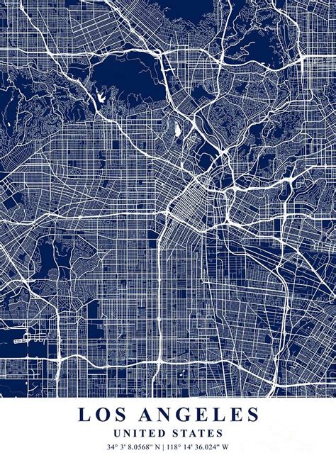 Los Angeles - United States Navy Plane Map Photograph by Tien Stencil ...