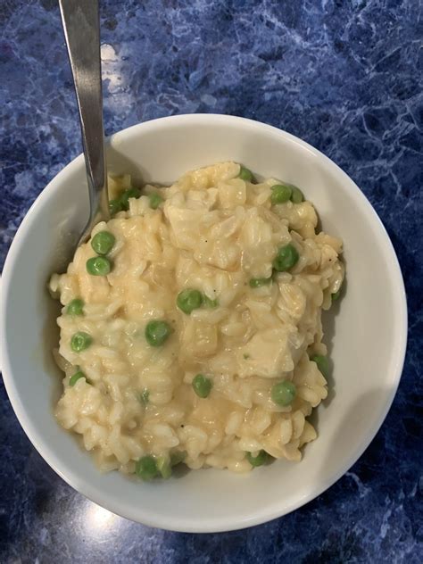 Cheesy chicken and peas risotto – Food By Quack