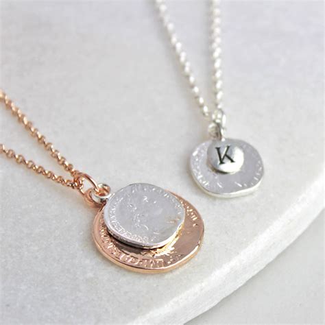 Personalised Coin Necklace By Jamie London