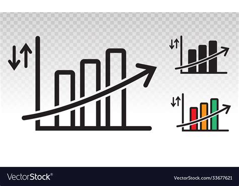 Business growth chart or bar graph flat icon Vector Image