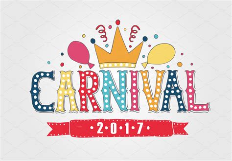 Carnival Lettering Card Design ~ Templates ~ Creative Market