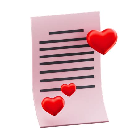 Love Letter 3D Icon download in PNG, OBJ or Blend format