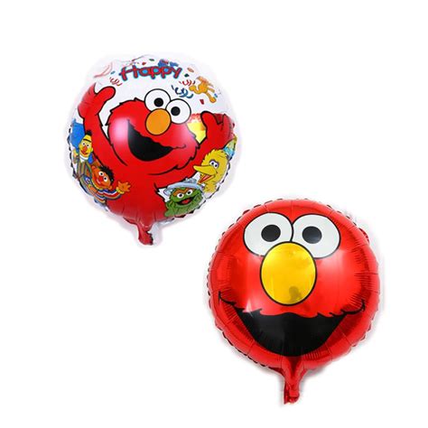 KUWANLE 100pcs/lot Sesame Street Elmo Balloon Foil Helium Balloons Birthday Party Supplies Kids ...