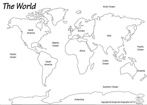 Blank World Map Worksheet ~ Afp Cv Pertaining To Printable Blank World Map For Kids - Printable Maps